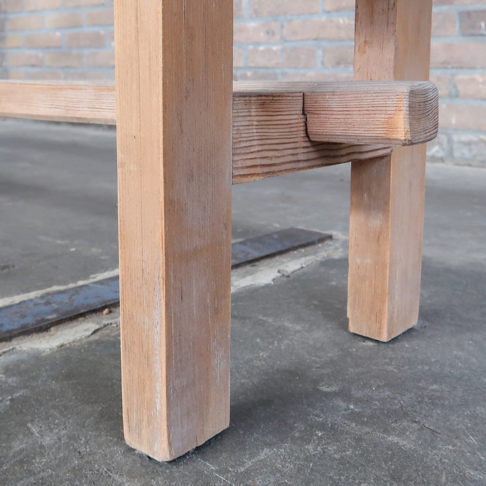 Brocante houten bank - Afbeelding 6