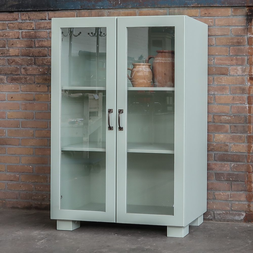 Mintgroene vitrinekast - Afbeelding 2