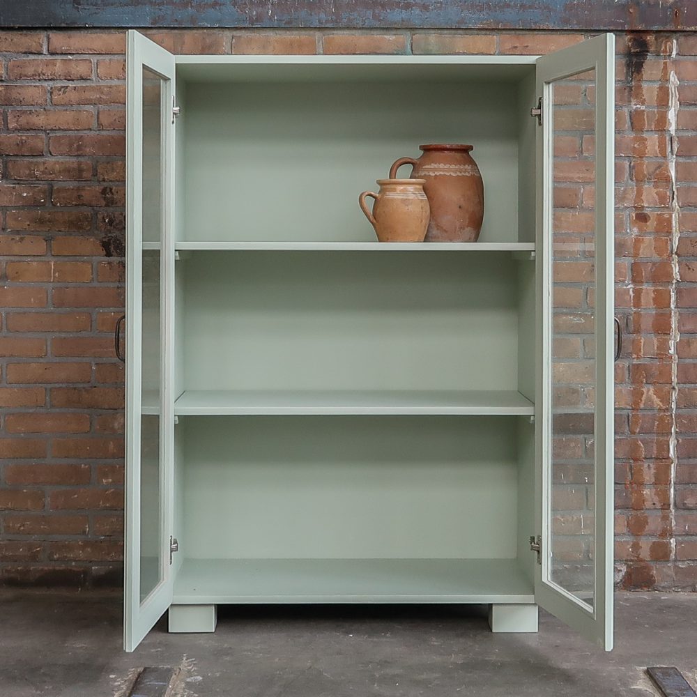 Mintgroene vitrinekast - Afbeelding 3