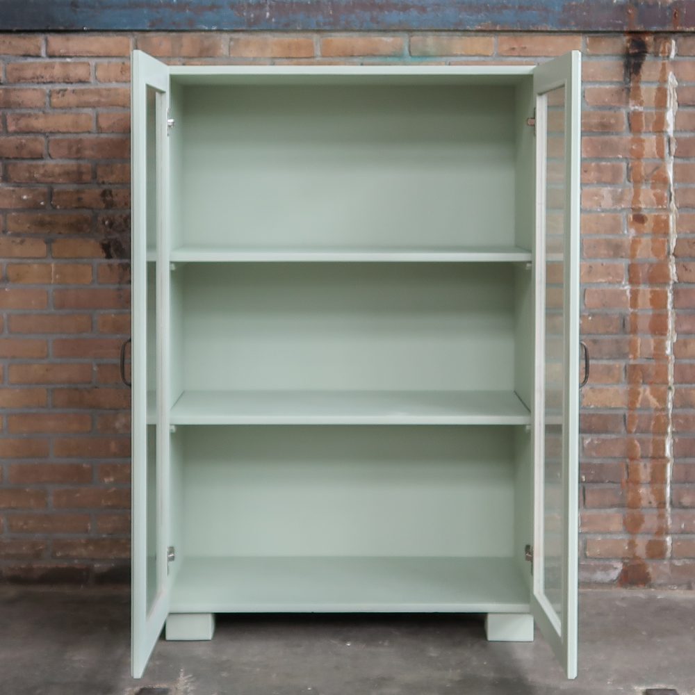 Mintgroene vitrinekast - Afbeelding 3