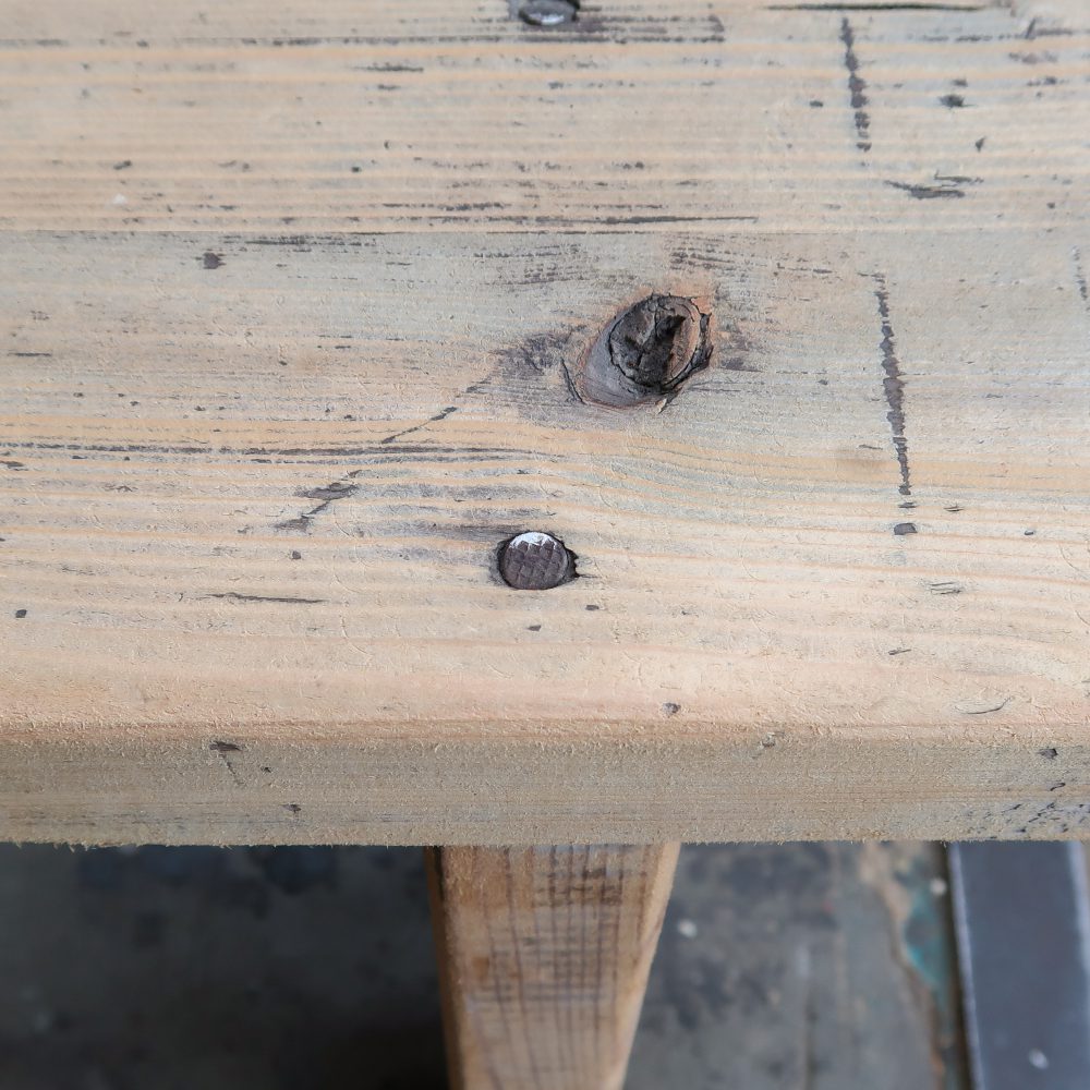Brocante houten bankje - Afbeelding 5