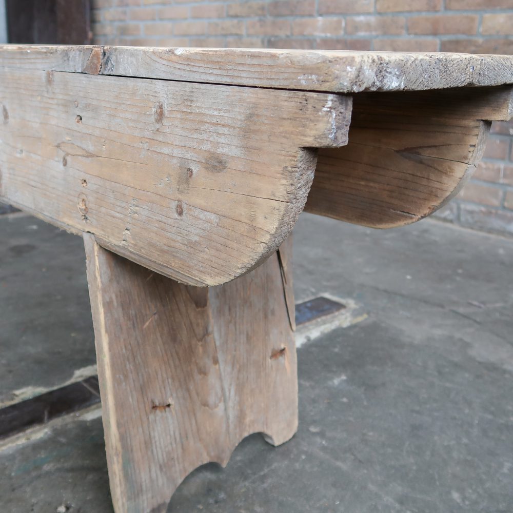 Brocante houten bank - Afbeelding 5