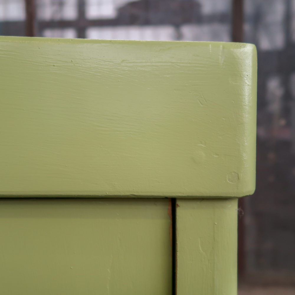 Brocante groene linnenkast - Afbeelding 6