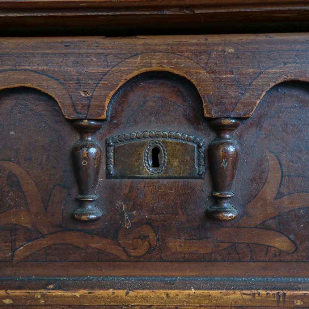 Brocante bruine commode - Afbeelding 7