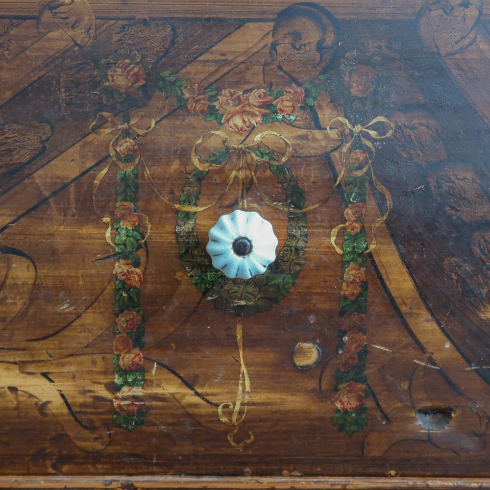 Brocante bruine commode - Afbeelding 9