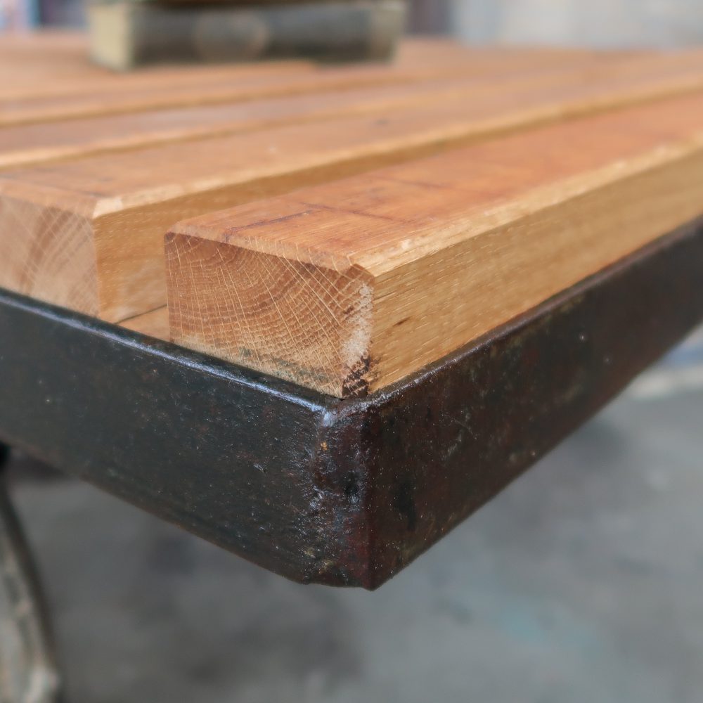 Industriële kar - salontafel - Afbeelding 5