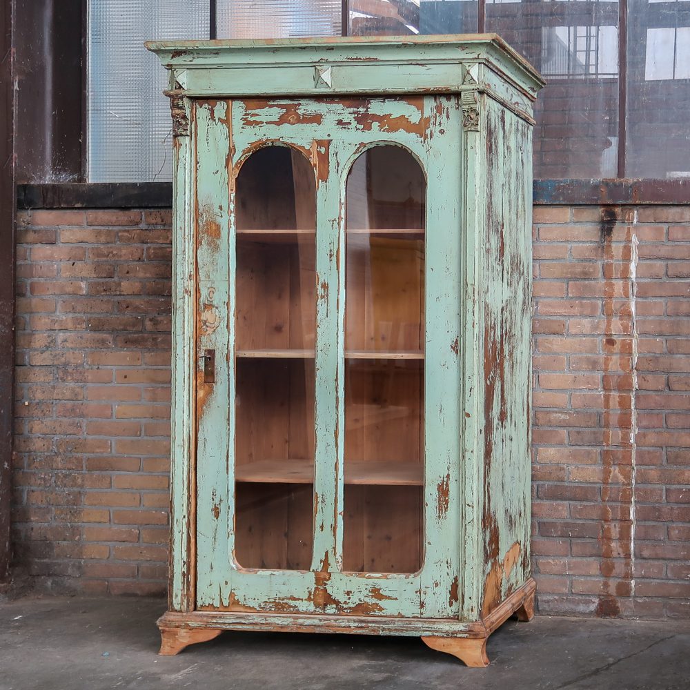 Mintgroene vitrinekast - Afbeelding 2