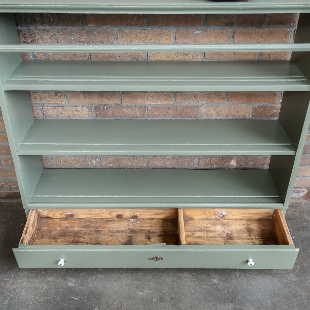 Brocante wandkastje met la - Afbeelding 3