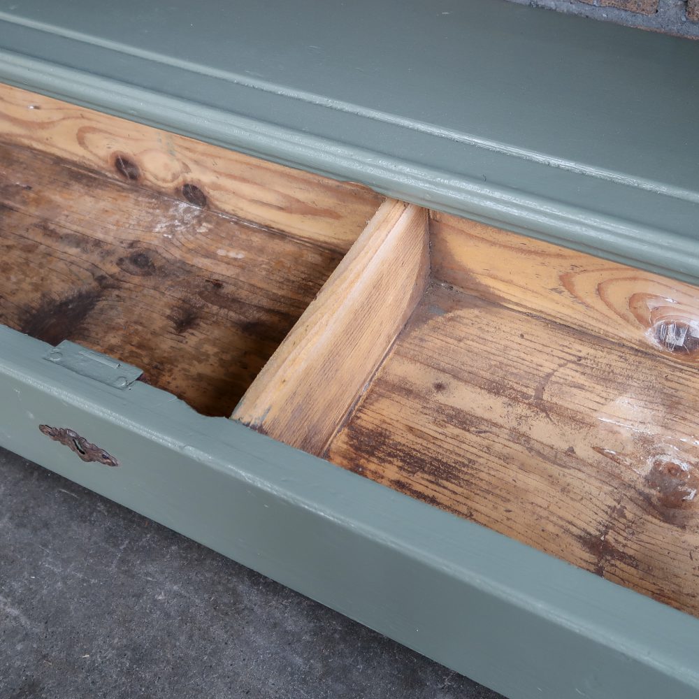 Brocante wandkastje met la - Afbeelding 4