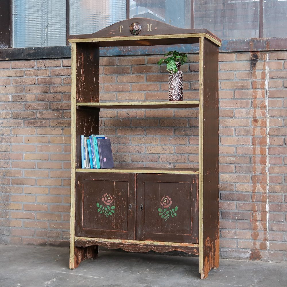Brocante wandkastje met deurtjes - Afbeelding 2