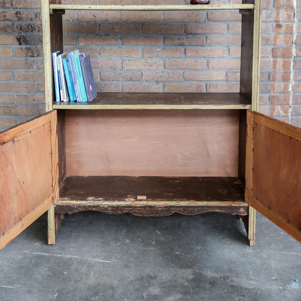 Brocante wandkastje met deurtjes - Afbeelding 3
