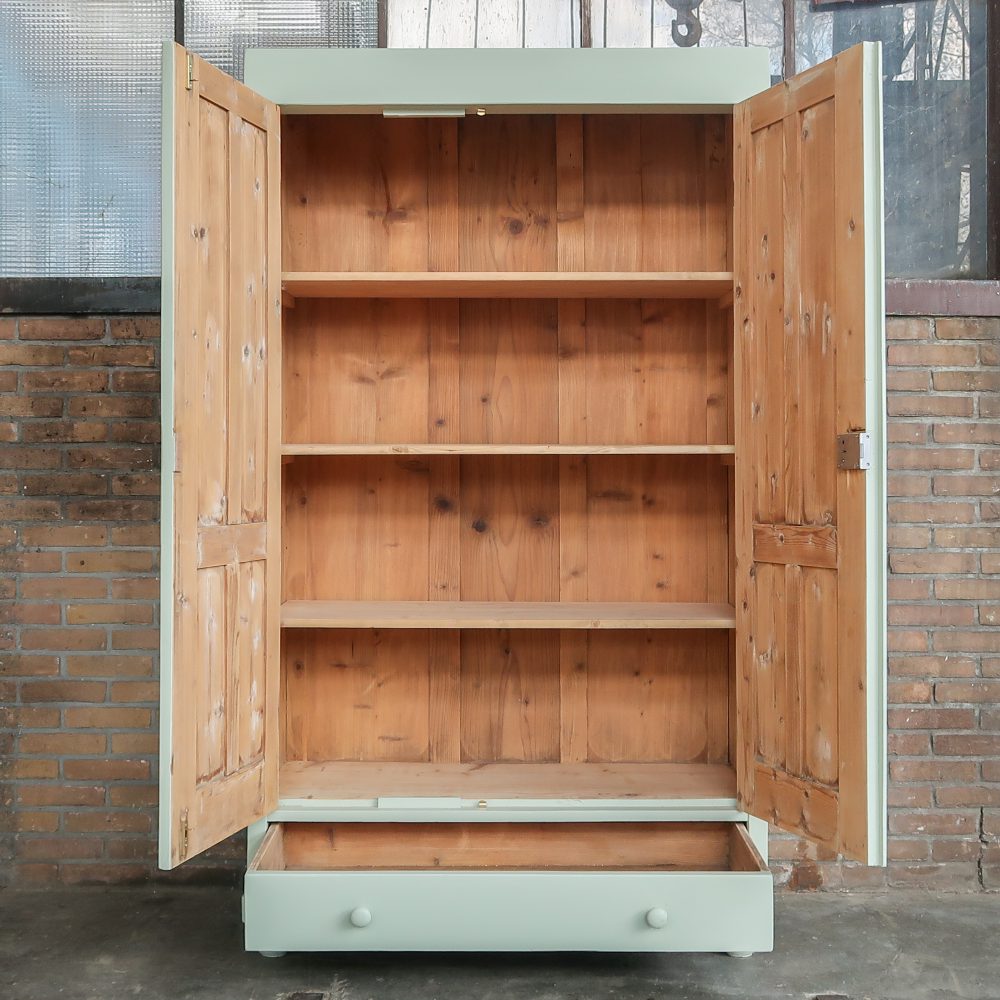 Mintgroene linnenkast - Afbeelding 3