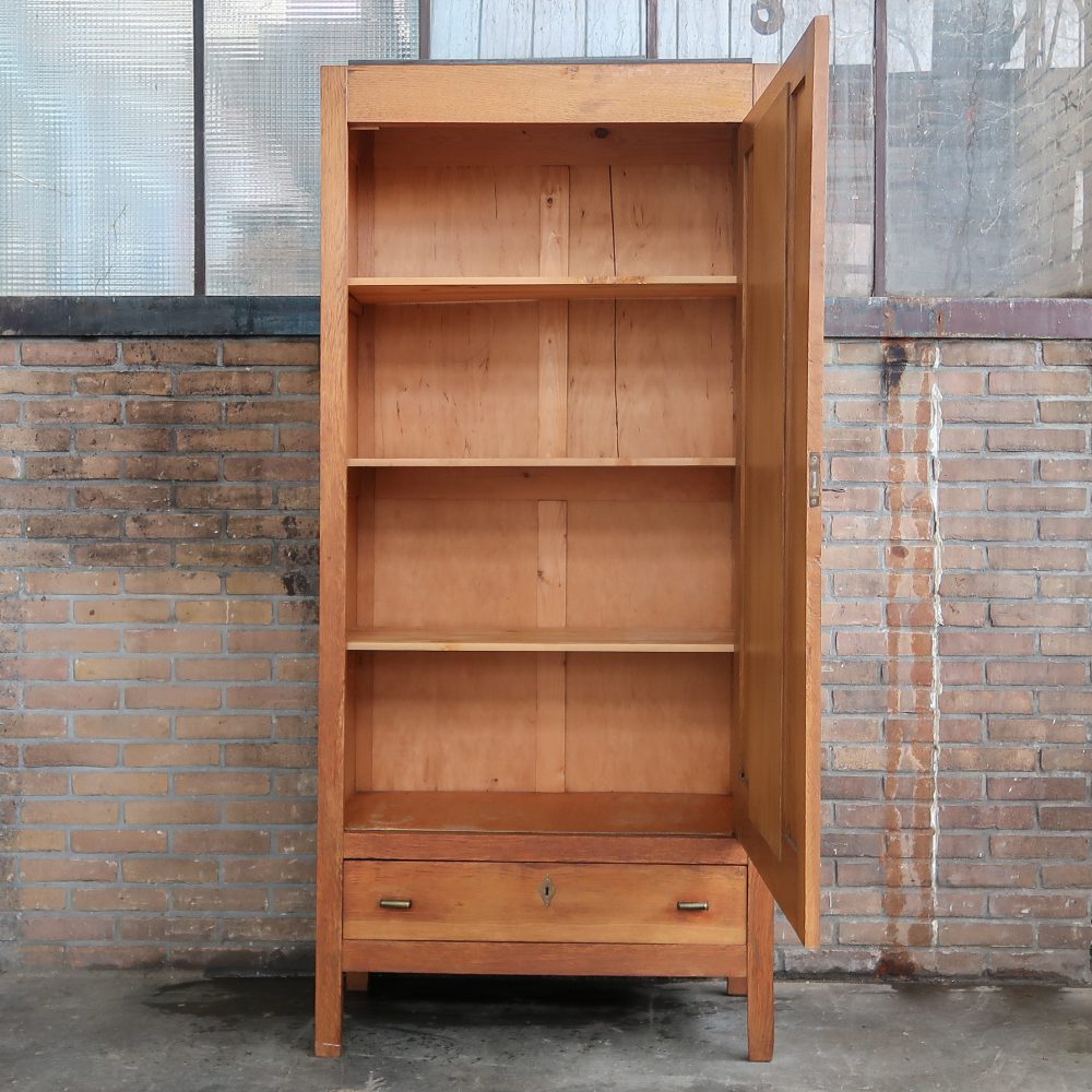 Vintage eendeurskast met spiegel - Afbeelding 3