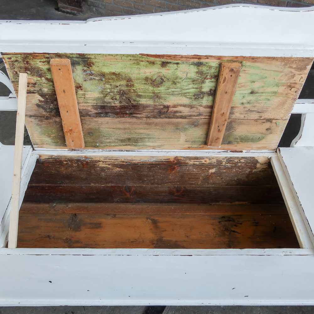 Brocante houten klepbank - Afbeelding 3