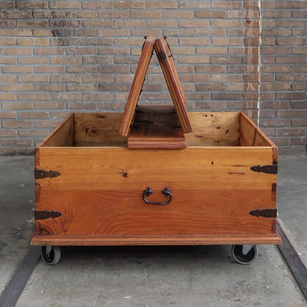 Brocante salontafel/kist - Afbeelding 2