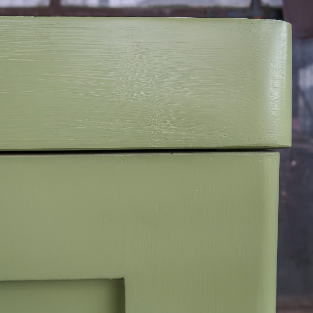 Brocante groene linnenkast - Afbeelding 6