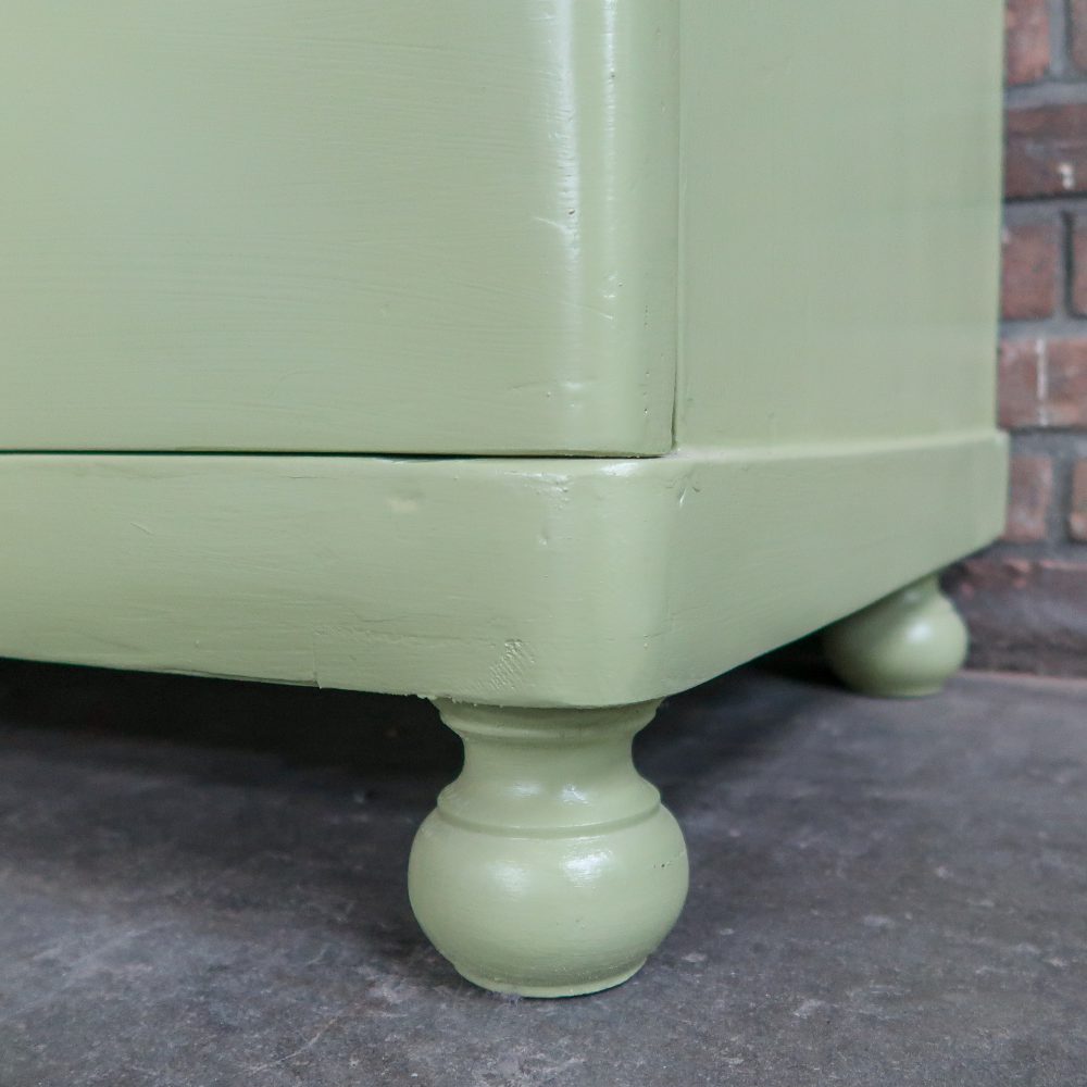 Brocante groene linnenkast - Afbeelding 9