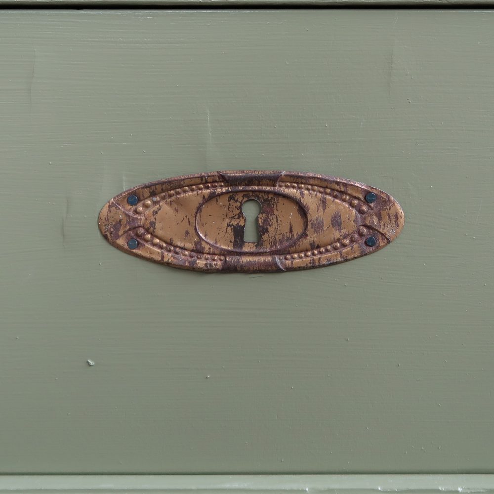 Brocante groene vitrinekast - Afbeelding 8