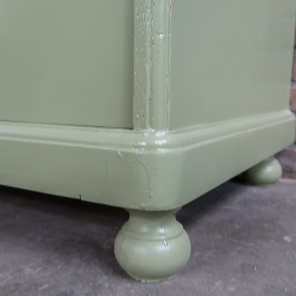 Brocante groene vitrinekast - Afbeelding 11