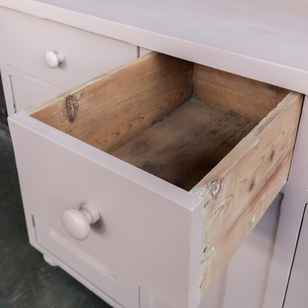 Brocante roze dressoir - Afbeelding 3