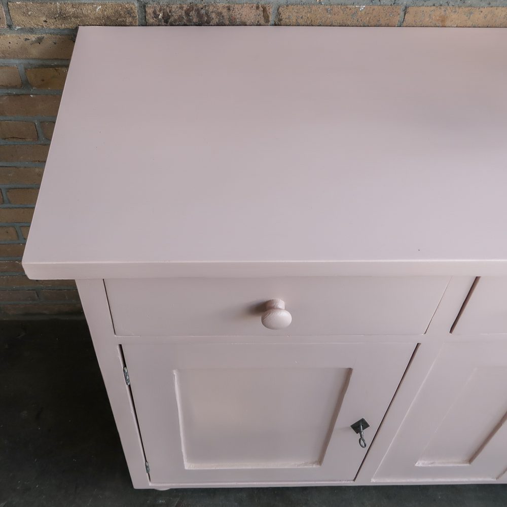 Brocante roze dressoir - Afbeelding 5