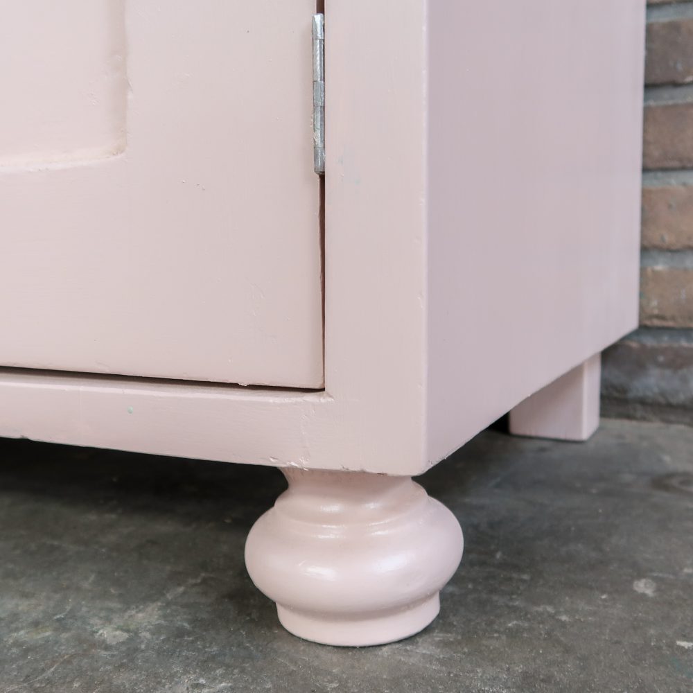 Brocante roze dressoir - Afbeelding 8