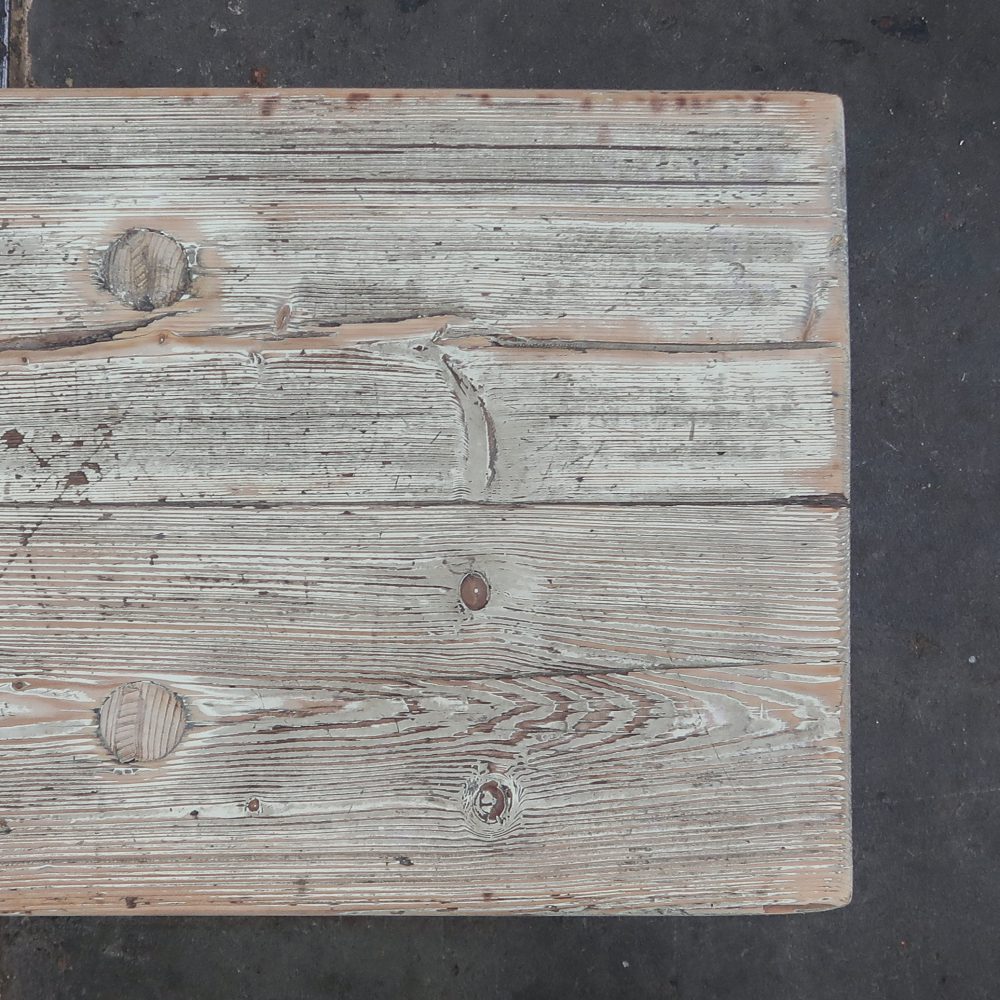 Brocante houten bankje - Afbeelding 3