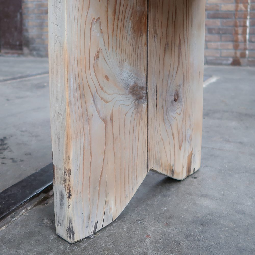Brocante houten bankje - Afbeelding 7