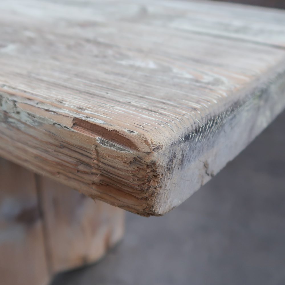 Brocante houten bankje - Afbeelding 6