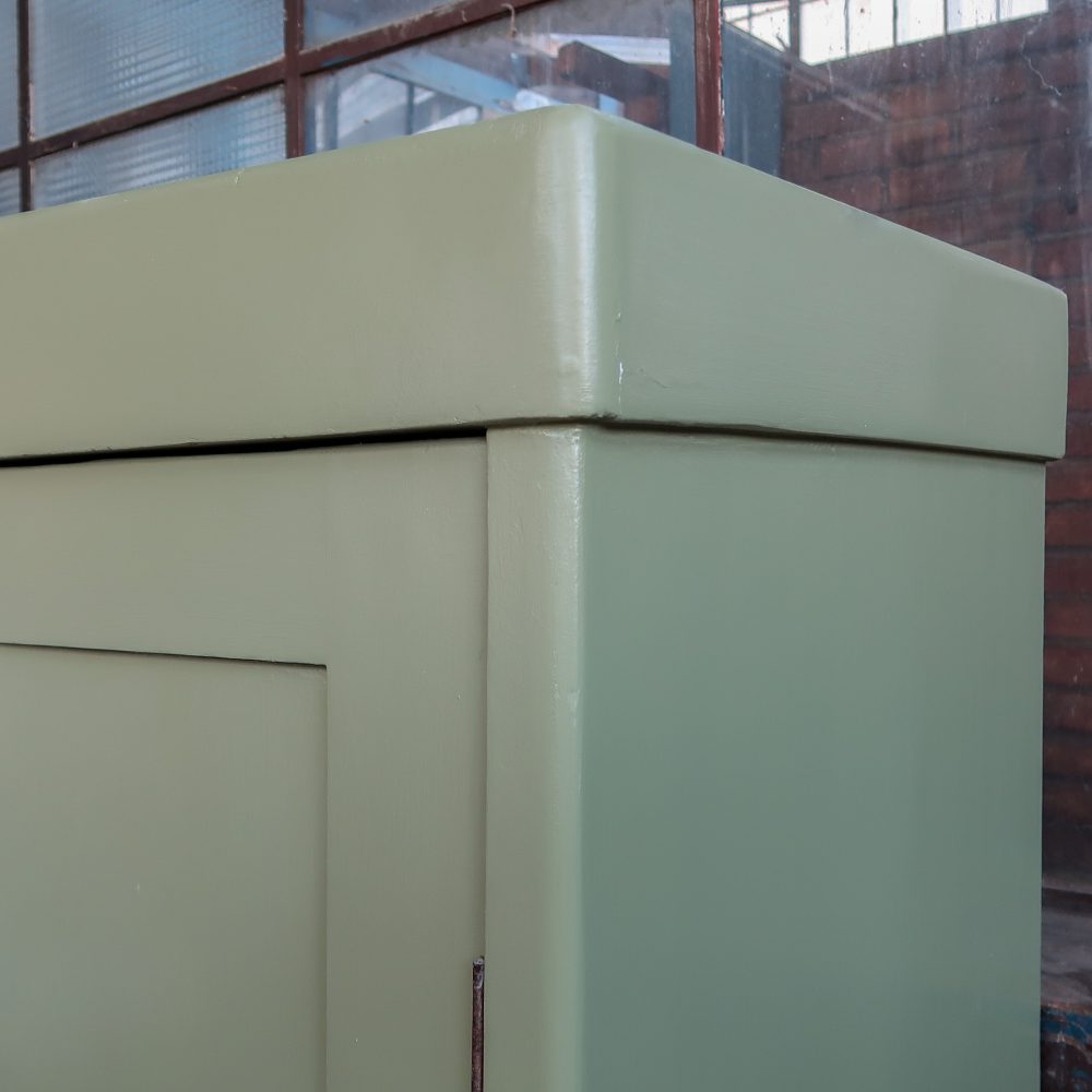 Brocante groene linnenkast – Bild 5