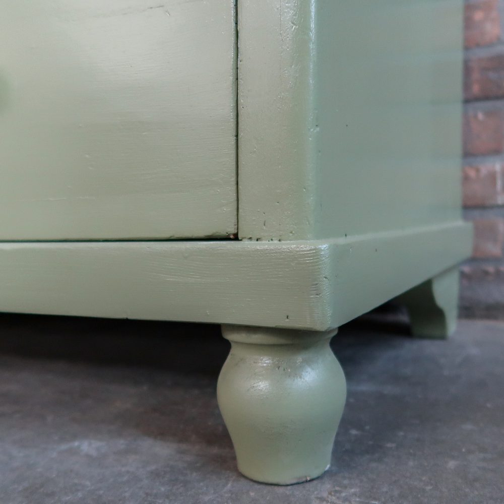 Brocante groene linnenkast – Bild 8