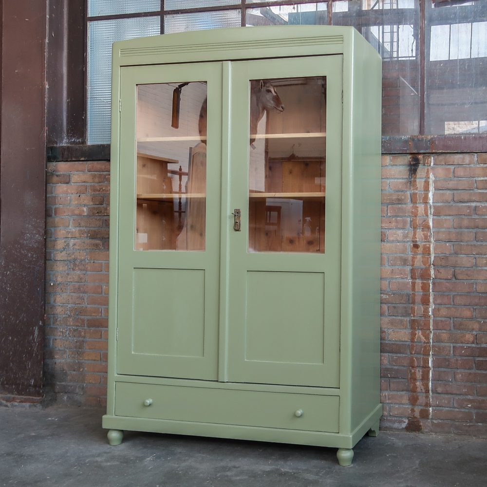 Groene vitrinekast - Afbeelding 2