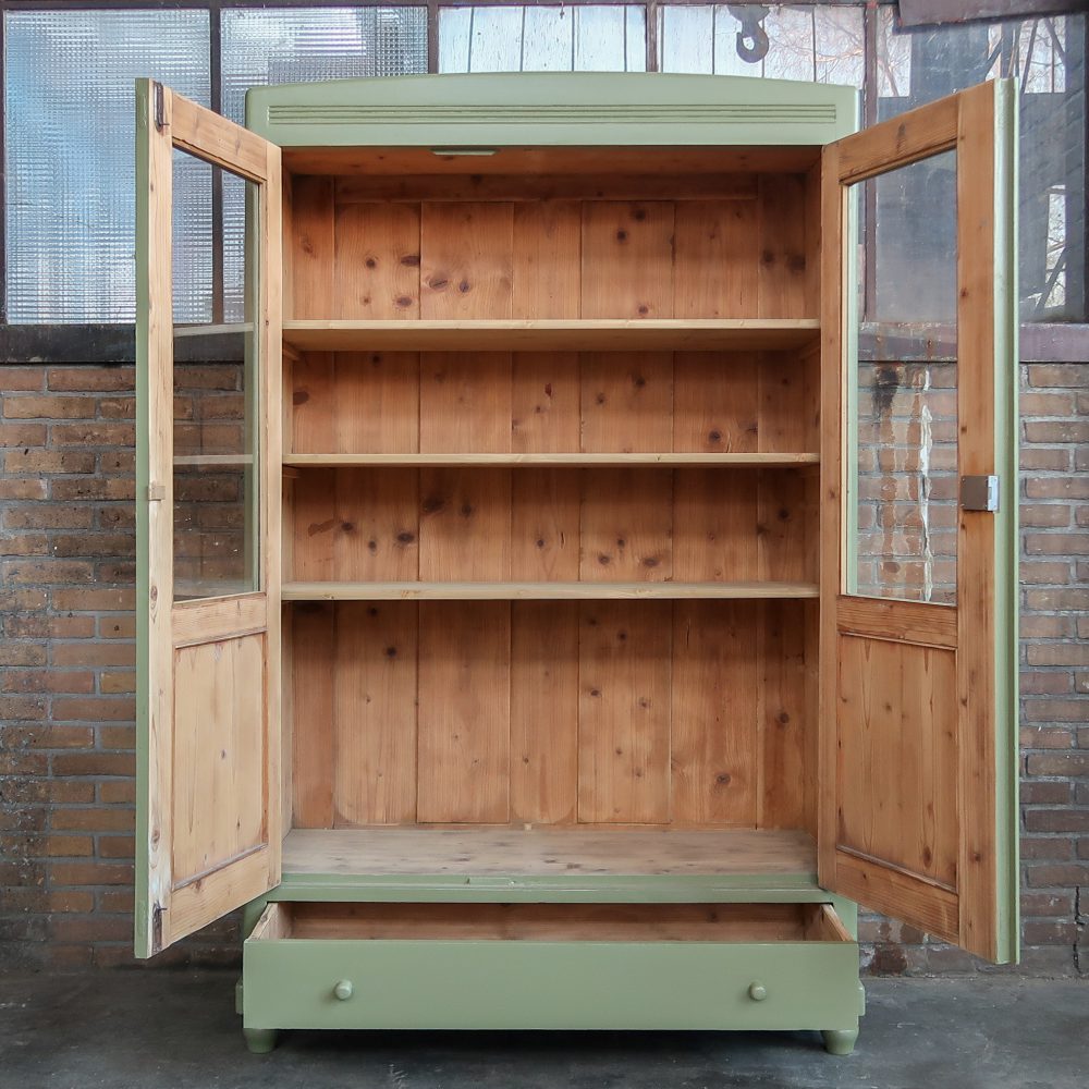Groene vitrinekast - Afbeelding 4