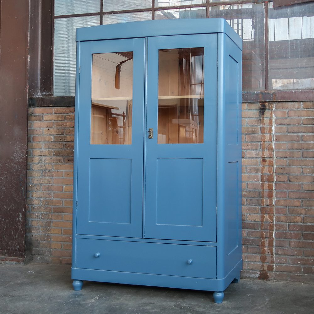 Blauwe vitrinekast - Afbeelding 2
