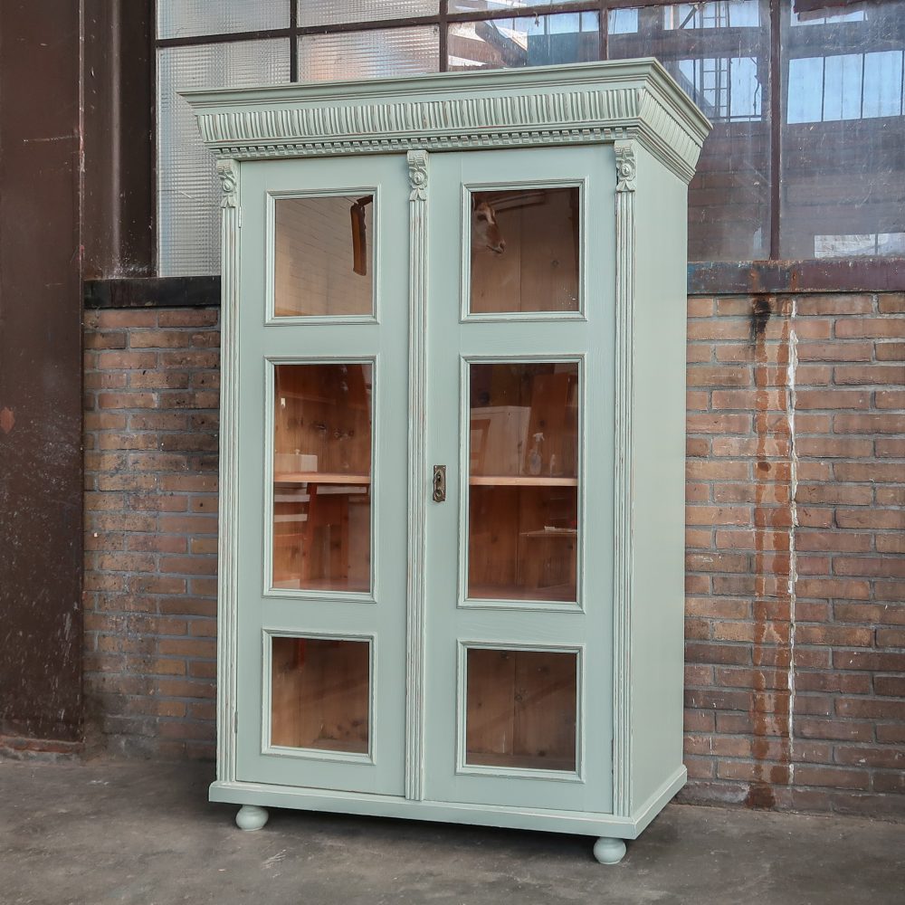 Mintgroene vitrinekast - Afbeelding 2