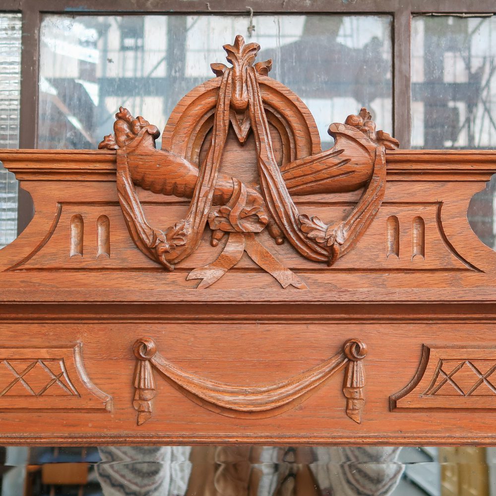 Brocante kaptafel met marmer - Afbeelding 3