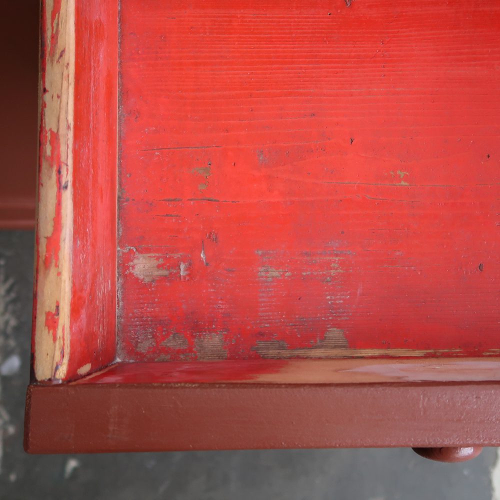Brocante roodbruine buffetkast - Afbeelding 5
