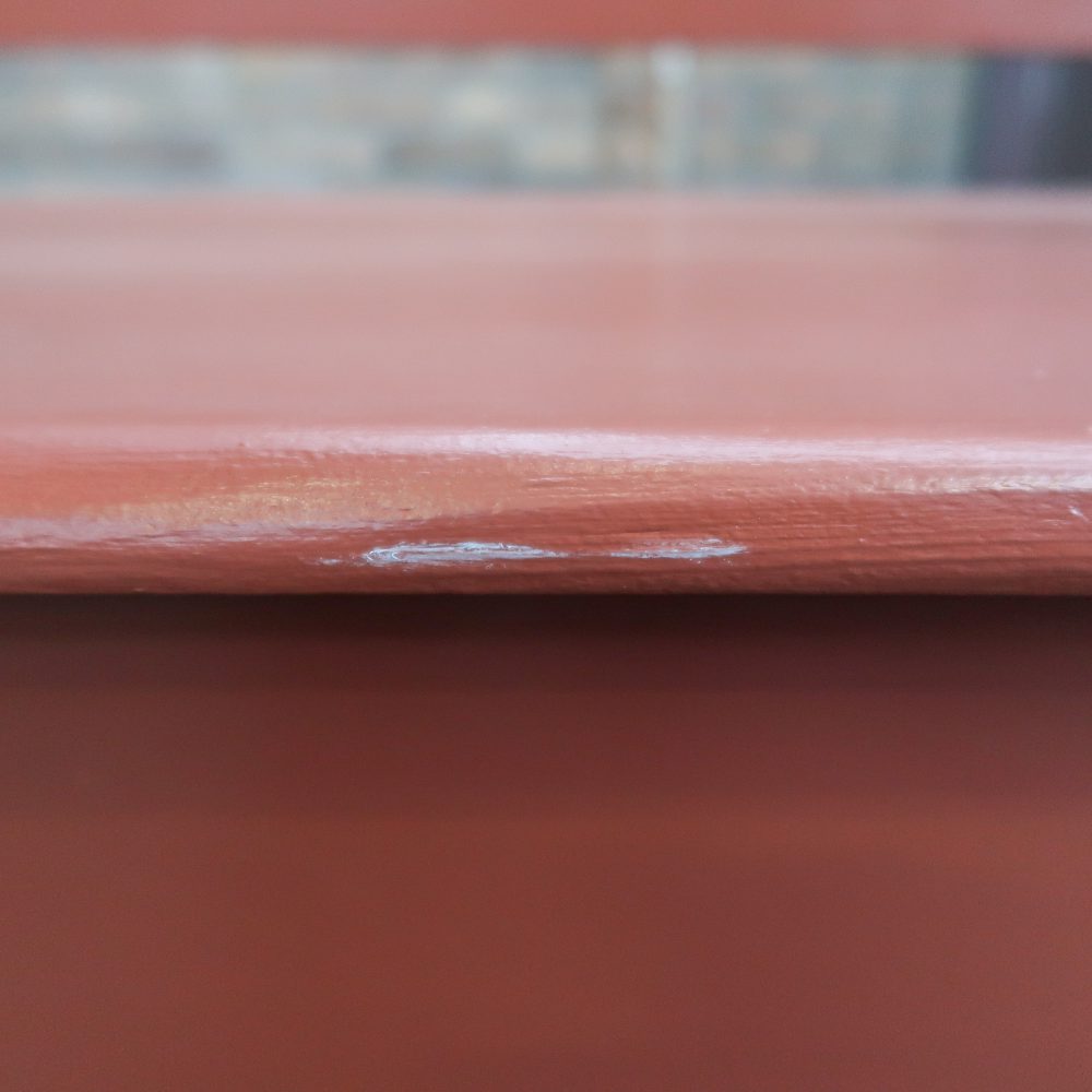 Houten bruinrode klepbank - Afbeelding 6