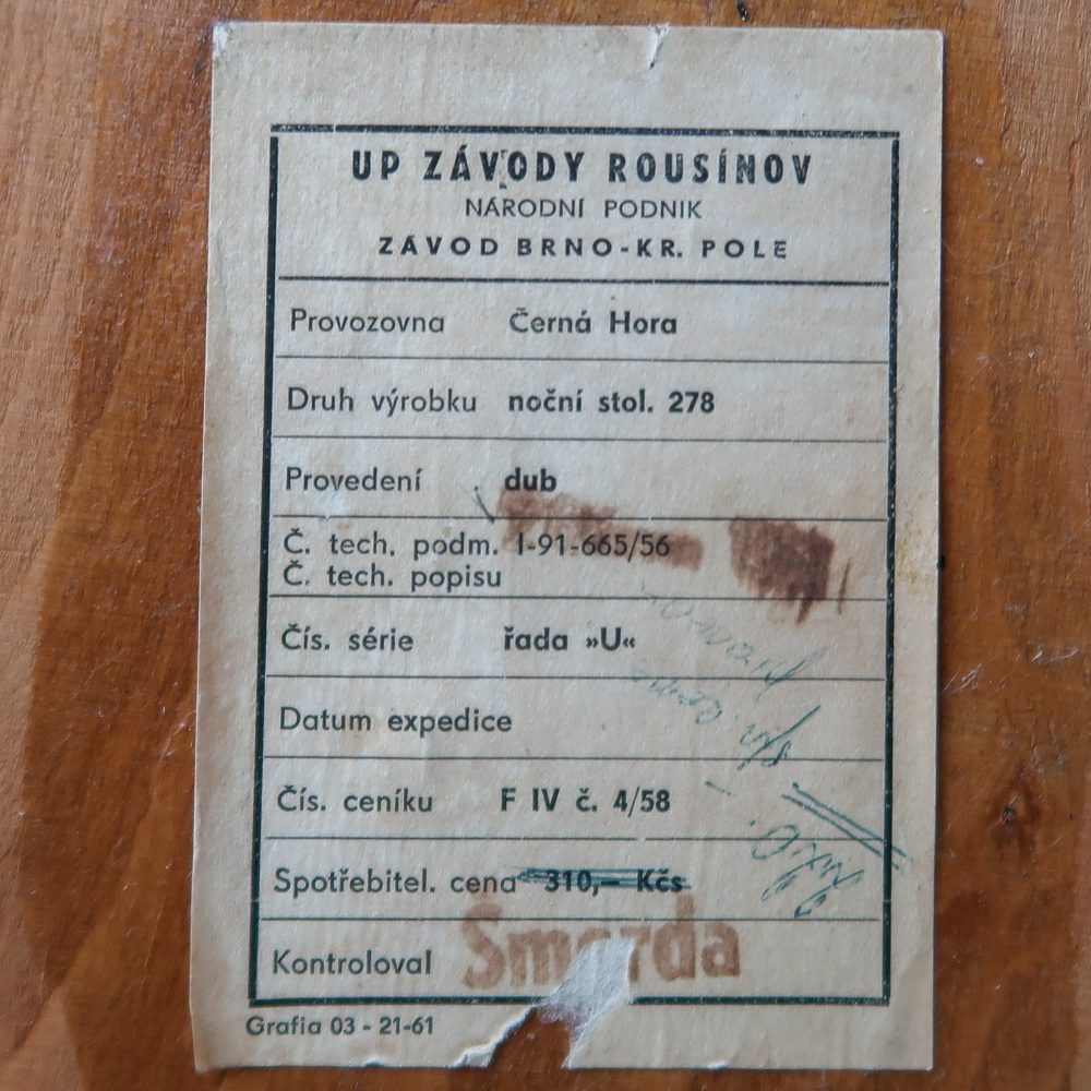 Mid century nachtkastje - Afbeelding 12