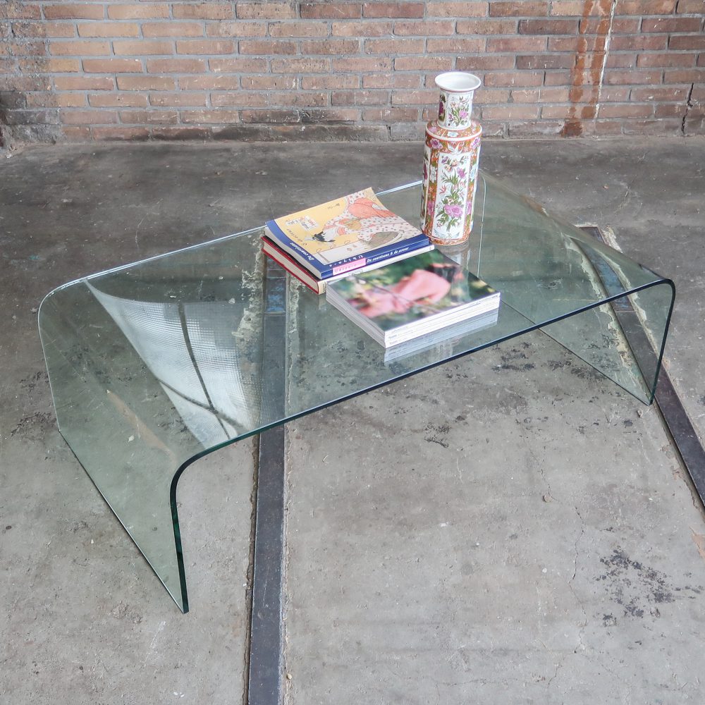 Vintage glazen salontafel - Afbeelding 2