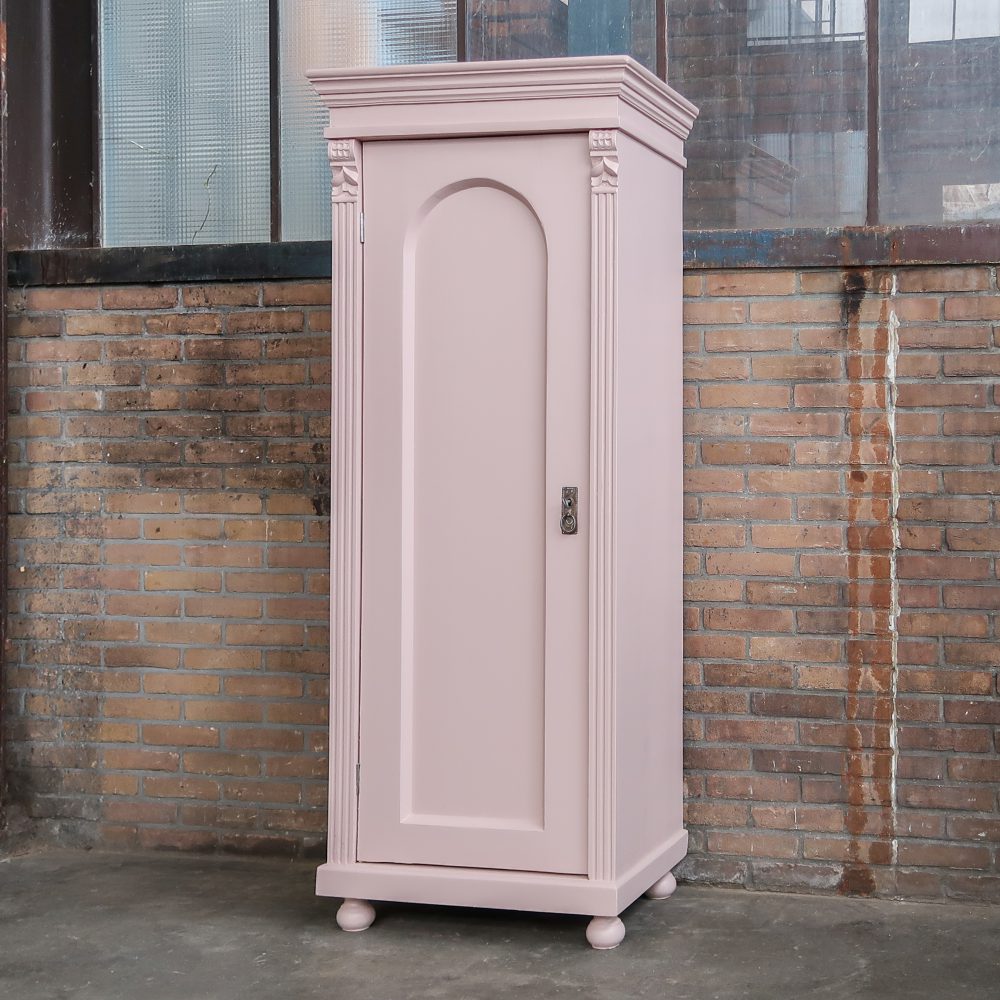Eendeurs roze linnenkast - Afbeelding 2