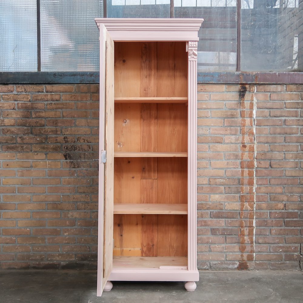 Eendeurs roze linnenkast - Afbeelding 3