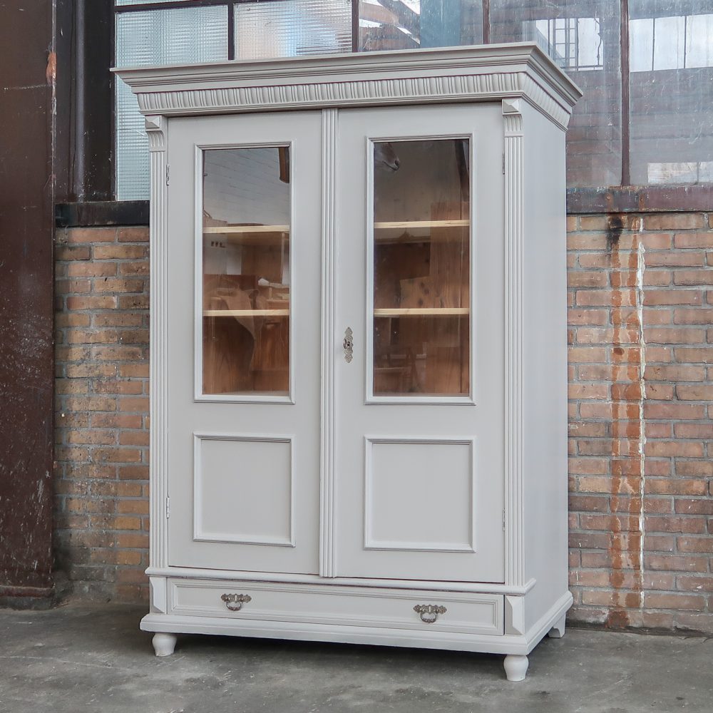 Taupe vitrinekast - Afbeelding 2