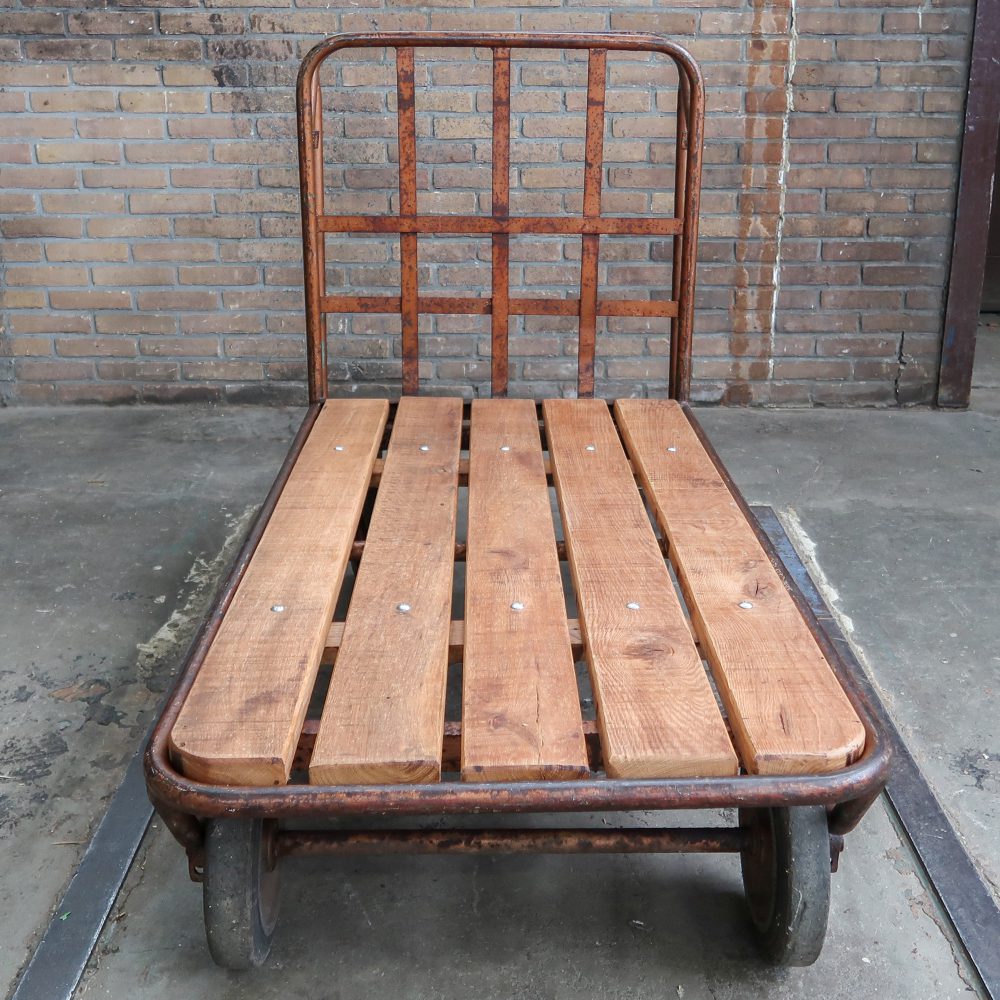 Industriële kar - salontafel - Afbeelding 9