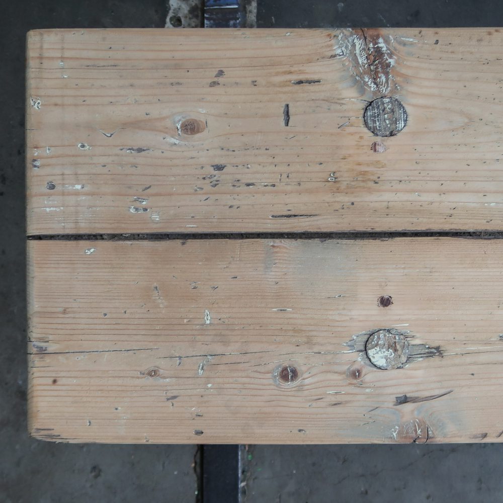 Brocante houten bankje - Afbeelding 3