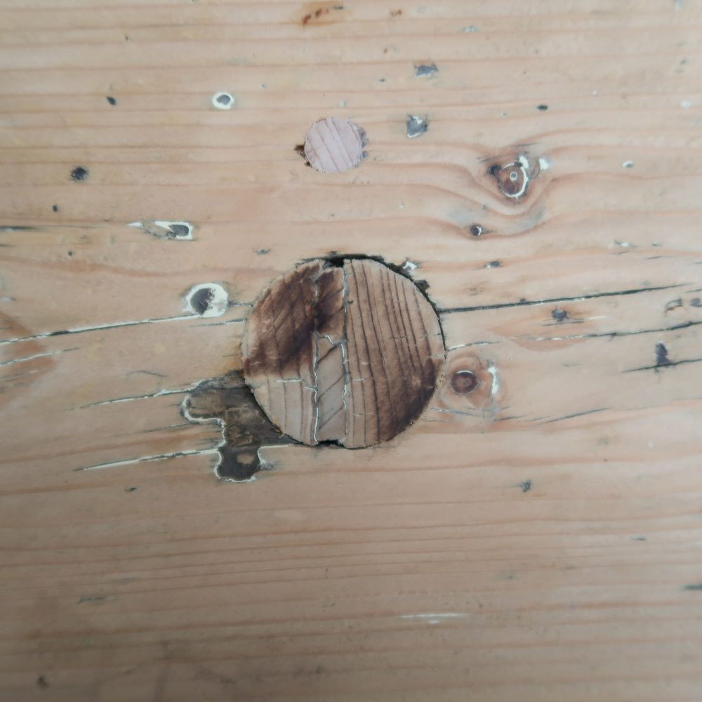 Brocante houten bankje - Afbeelding 6