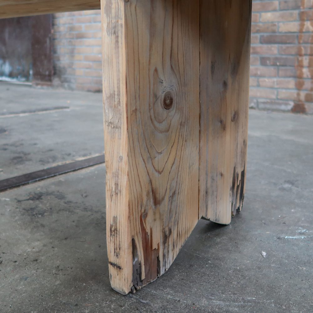 Brocante houten bankje - Afbeelding 7