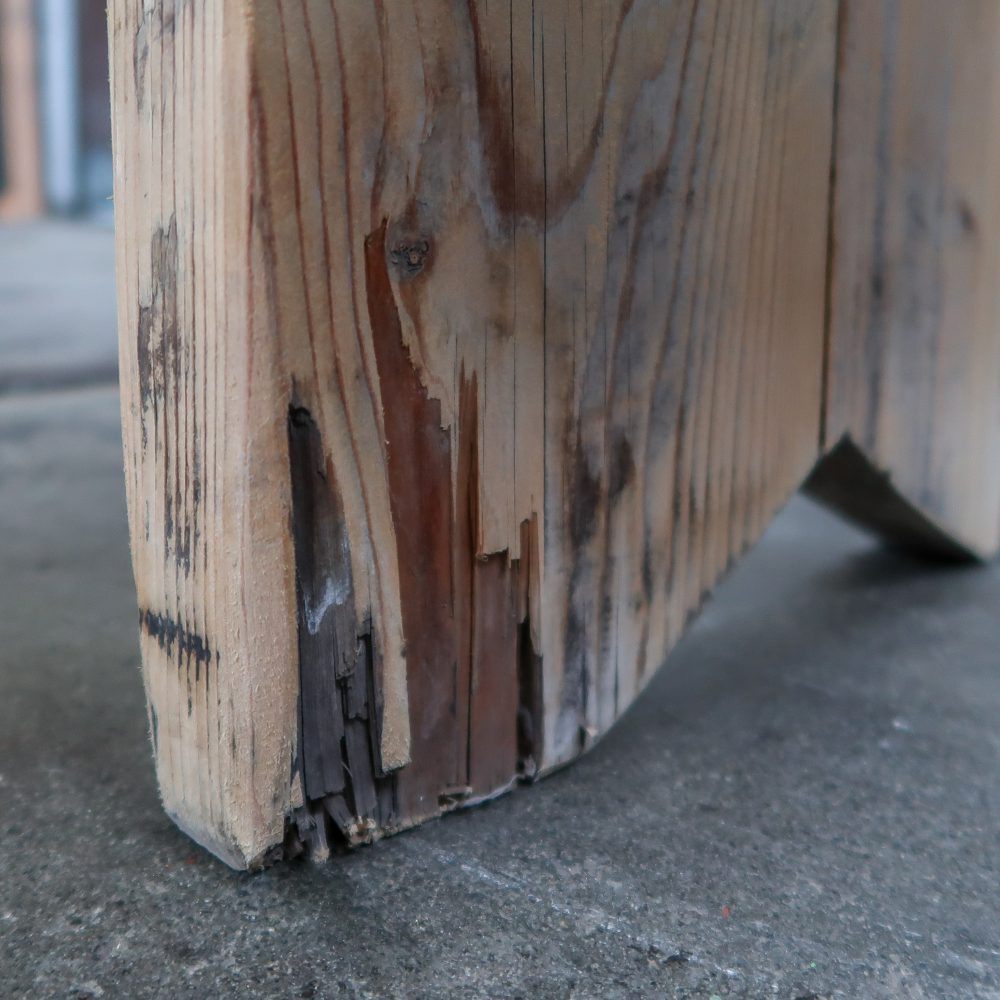 Brocante houten bankje - Afbeelding 8