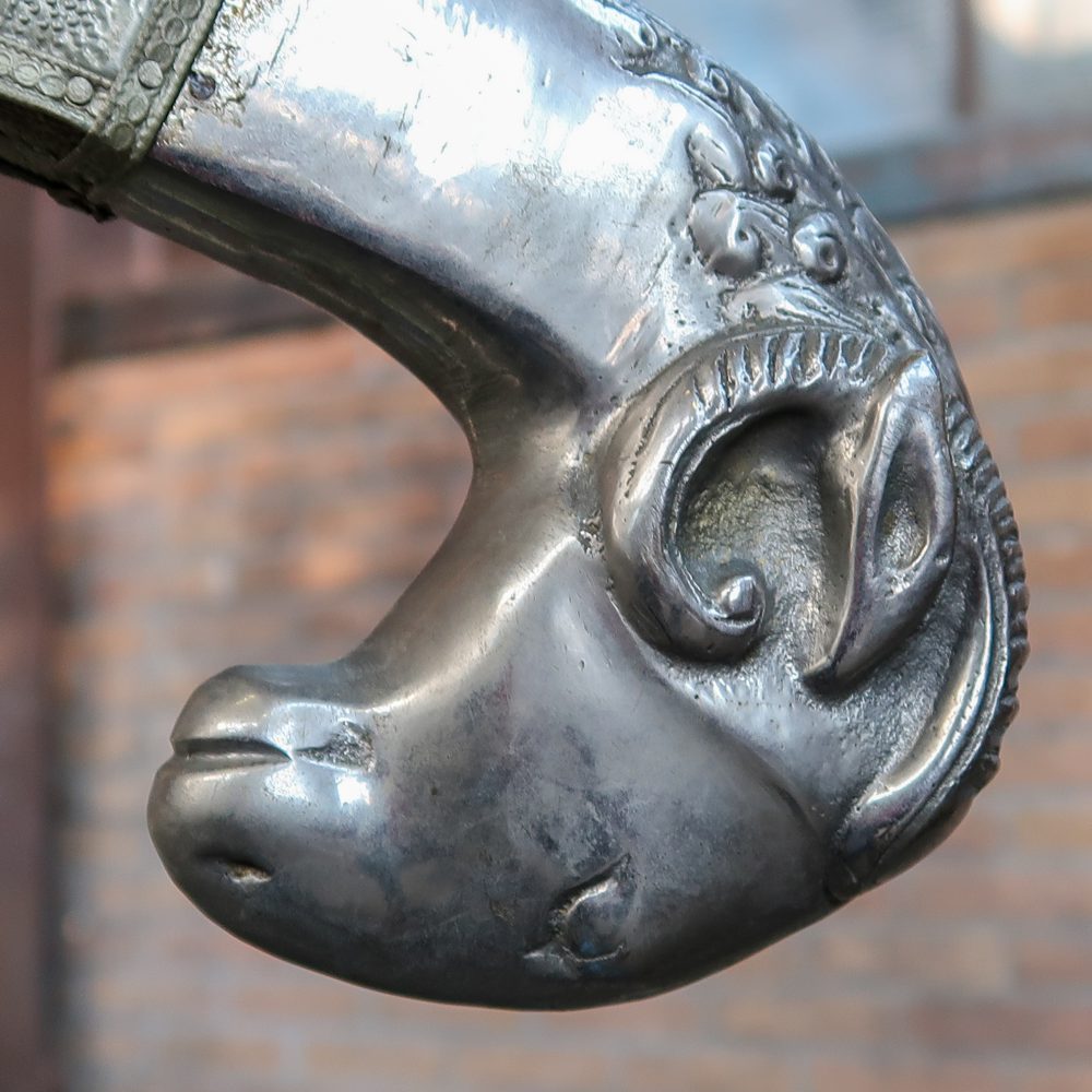 Ram's Head bankje - Gehamerd metaal - Afbeelding 6