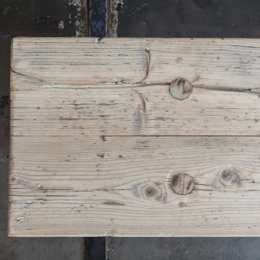 Brocante houten bankje - Afbeelding 2